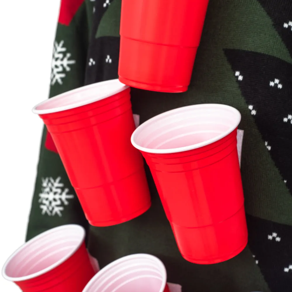 Beer Pong 3D Ugly Christmas Sweater