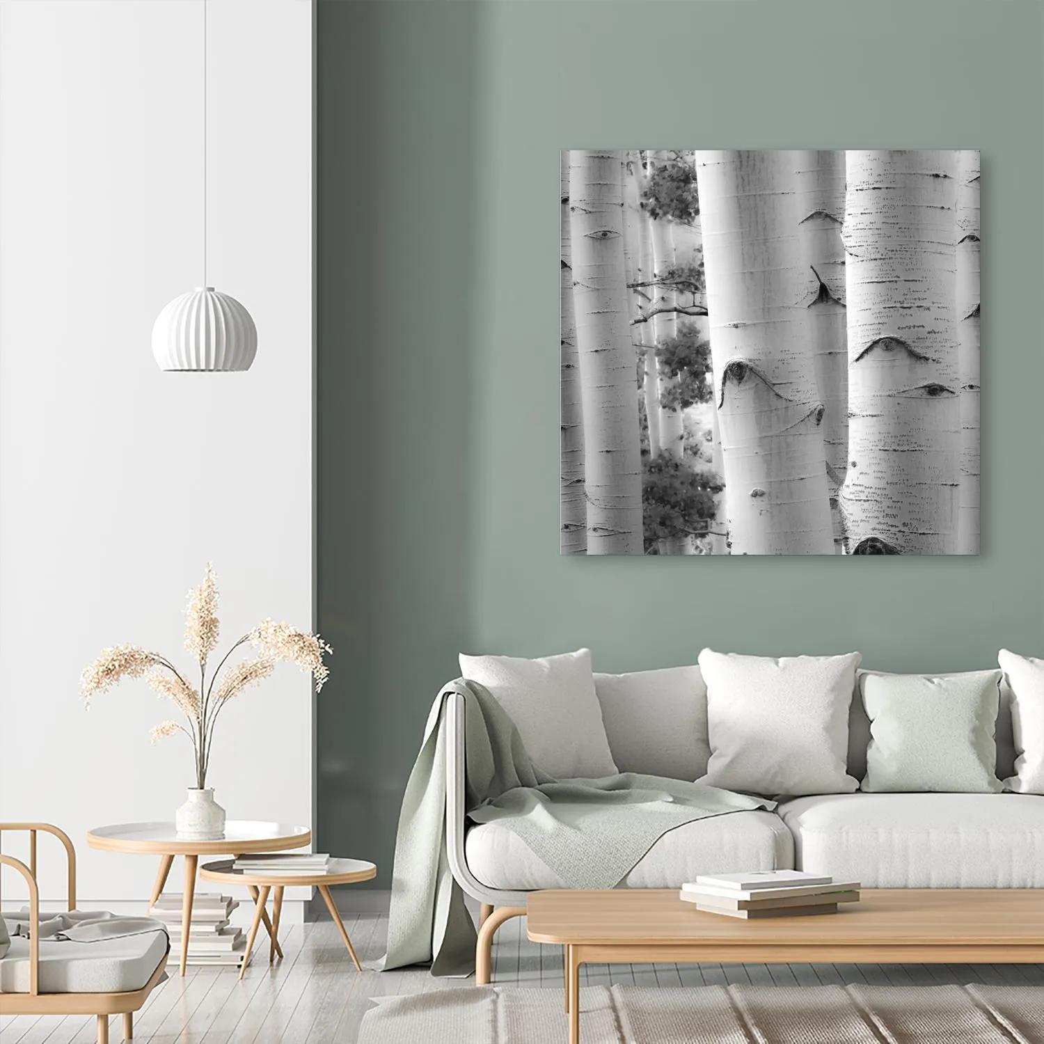 Birches in Grey I