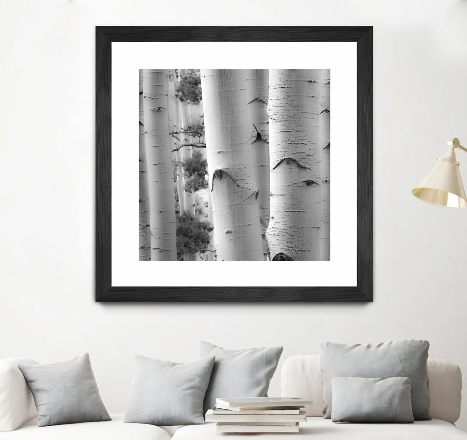 Birches in Grey I