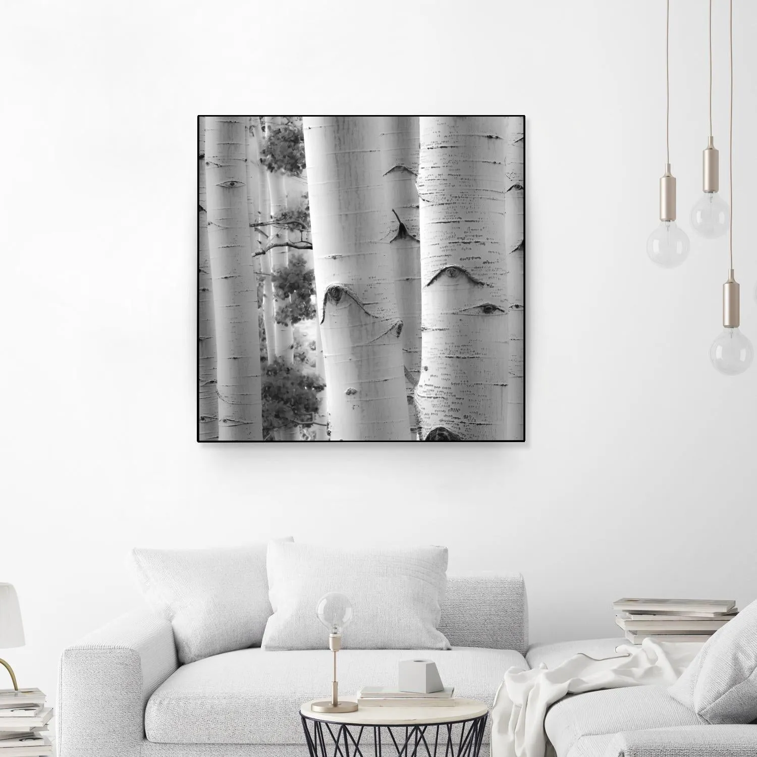 Birches in Grey I