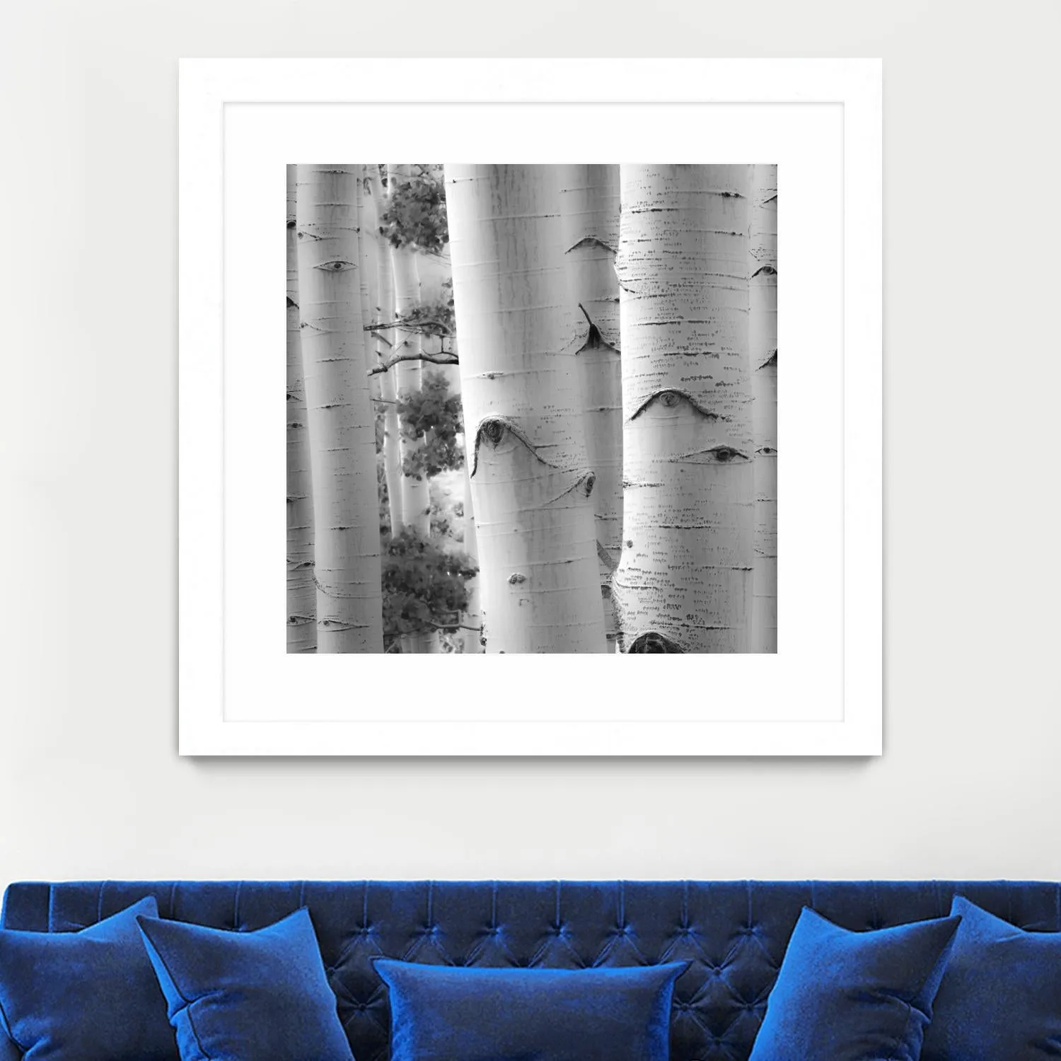 Birches in Grey I