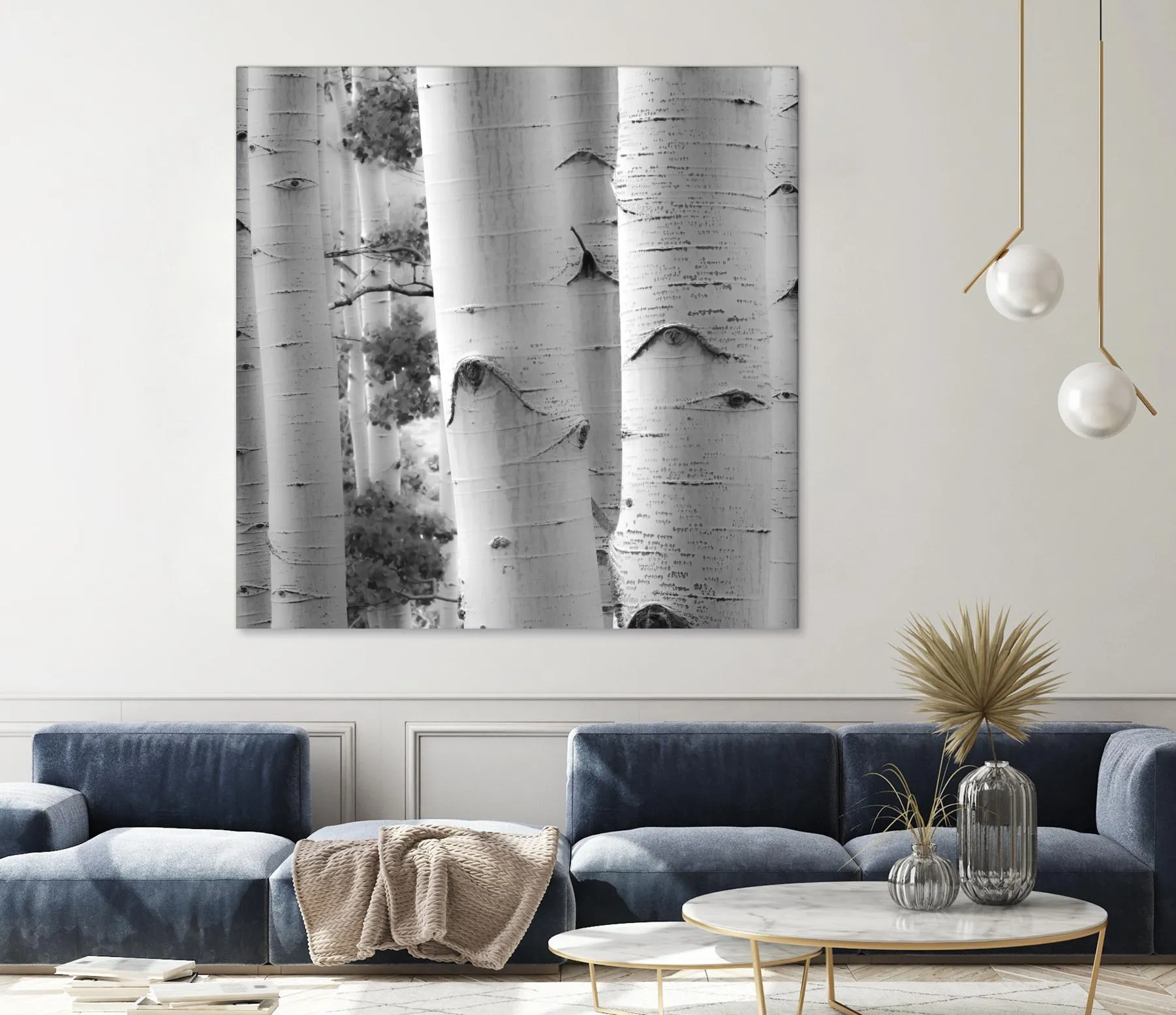 Birches in Grey I