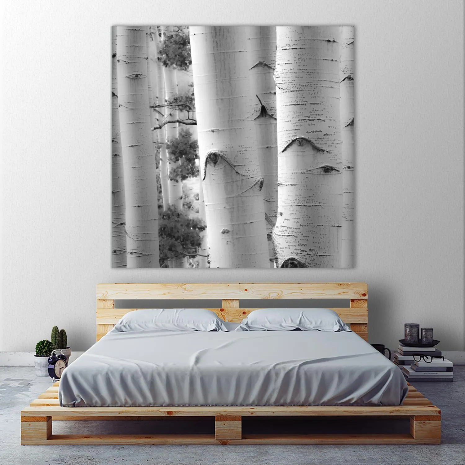 Birches in Grey I