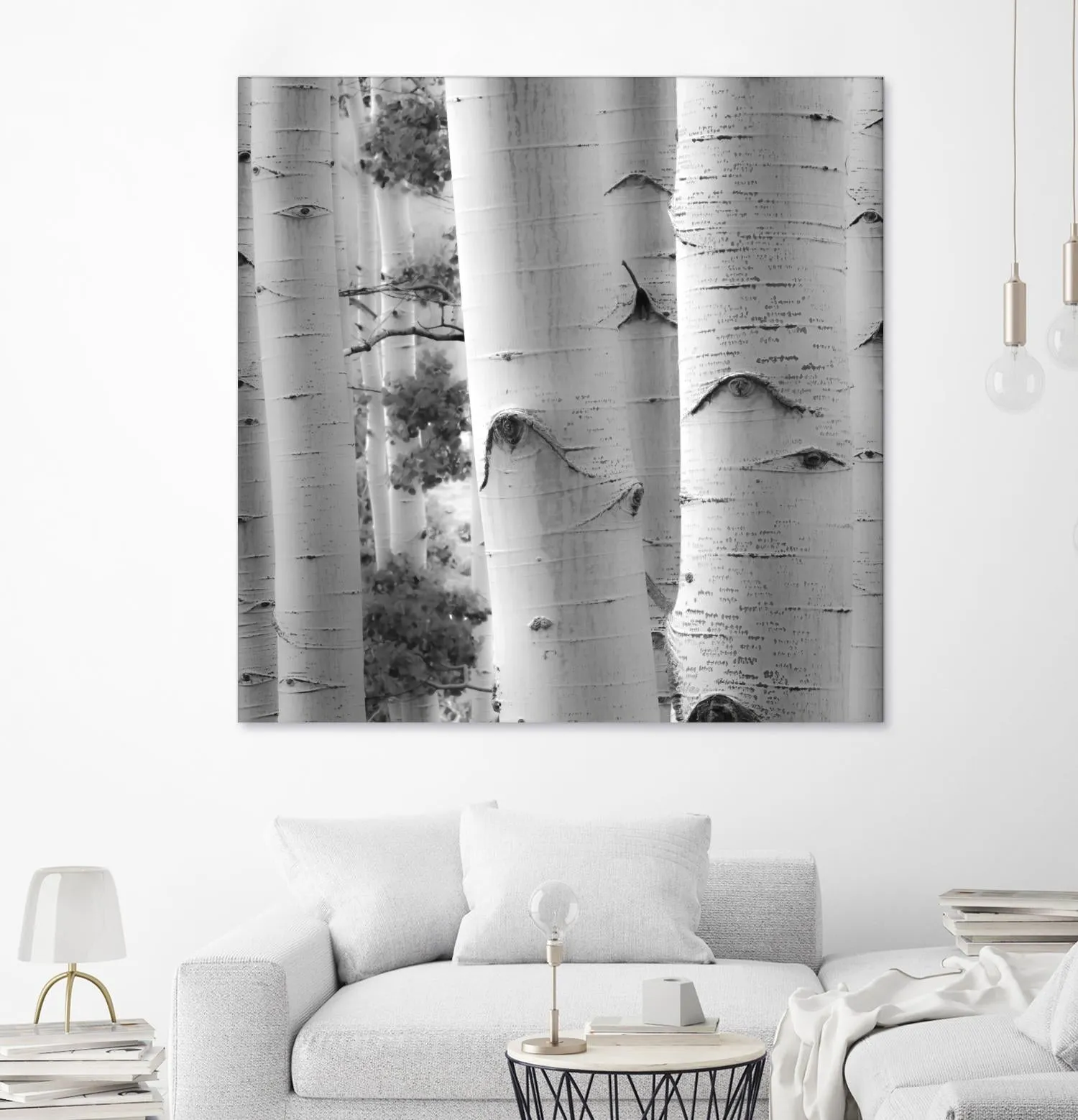 Birches in Grey I