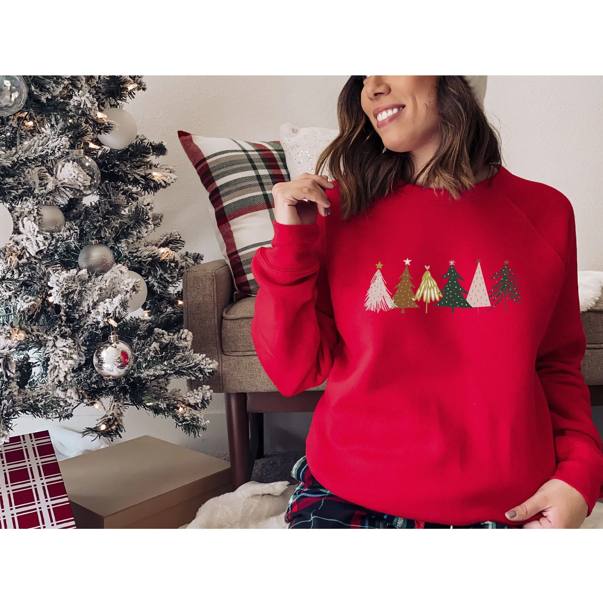 Boho Christmas Trees Sweatshirt