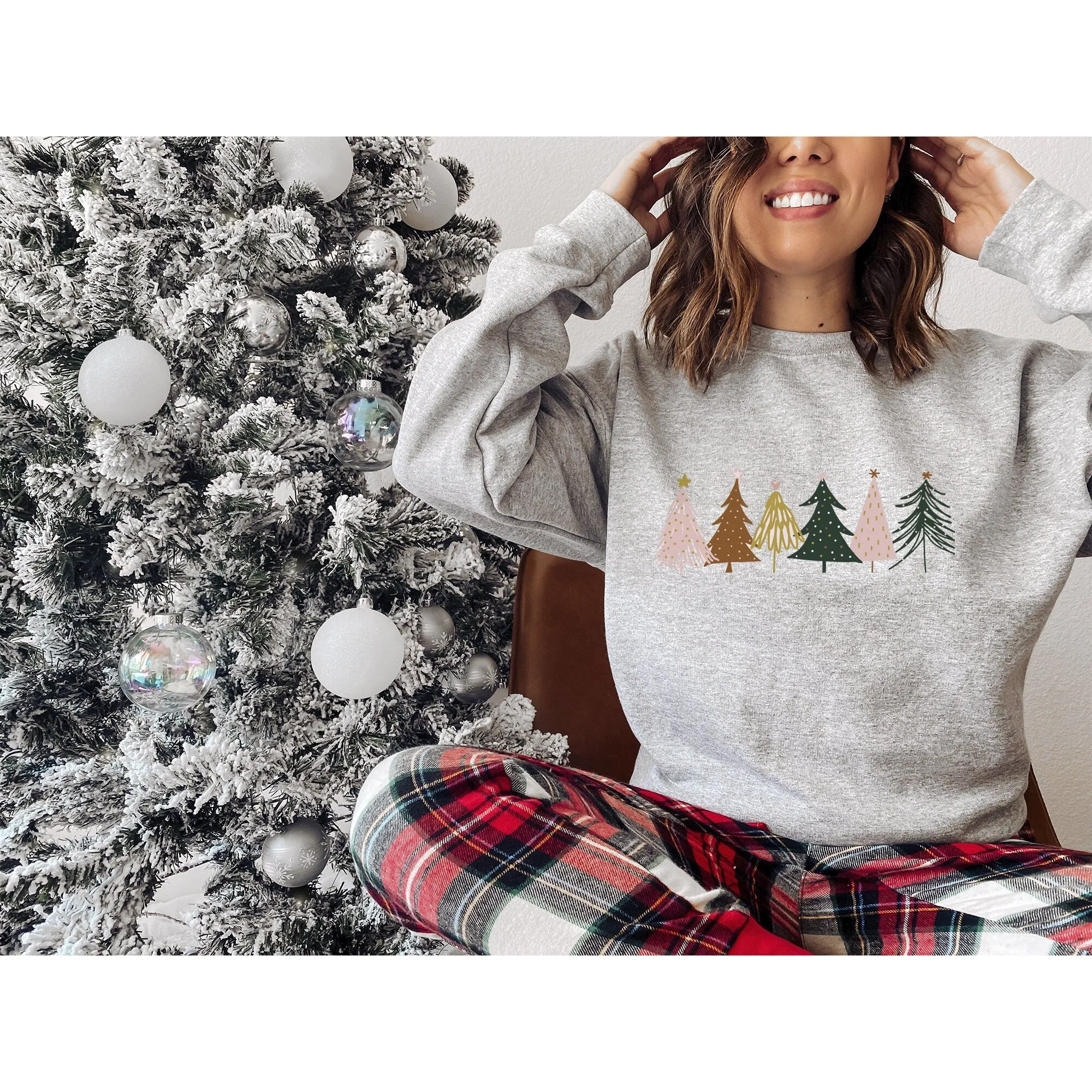 Boho Christmas Trees Sweatshirt