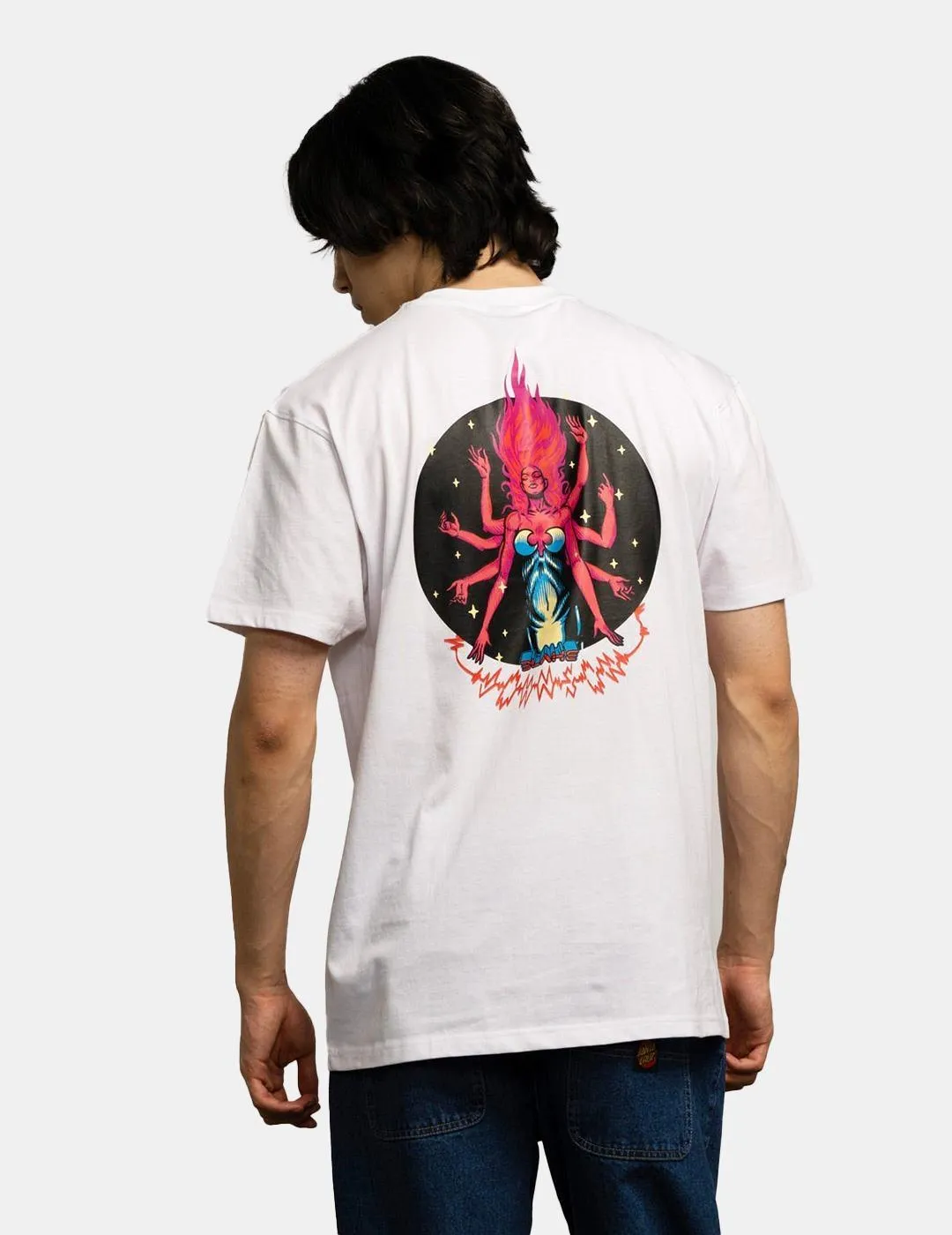 Camiseta Santa Cruz Johnson Danger Zone Blanco