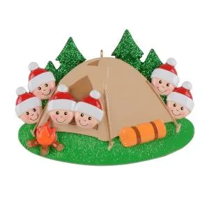 Camping Family - Polyresin Christmas Ornaments