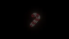 Candy cane animation - 50 drones