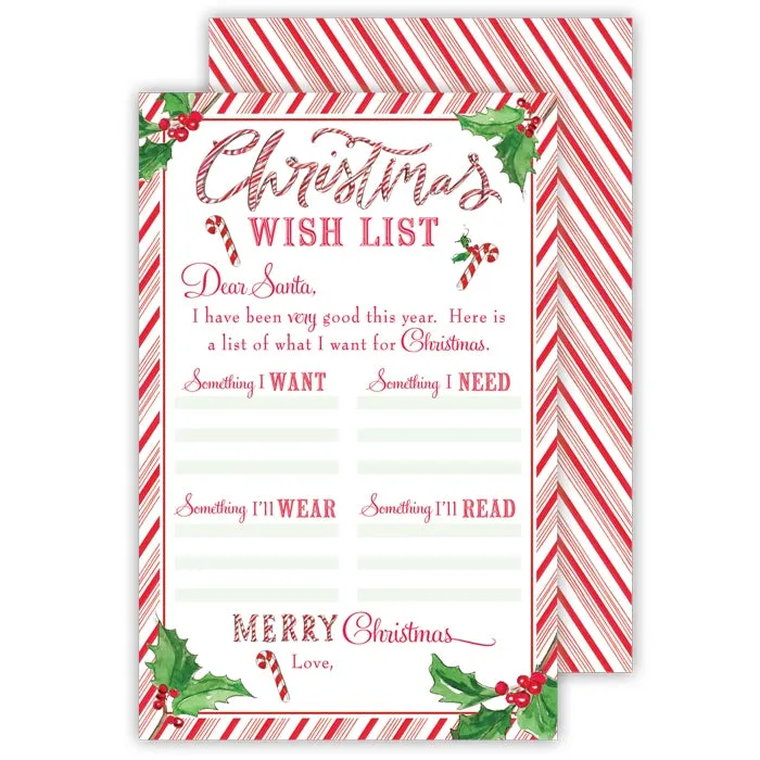 Candy Cane Christmas Wish List