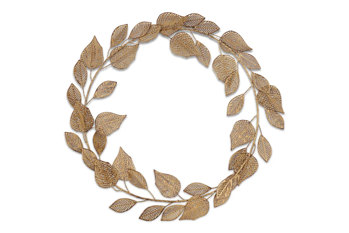 Charita Wreath - Antique Brass