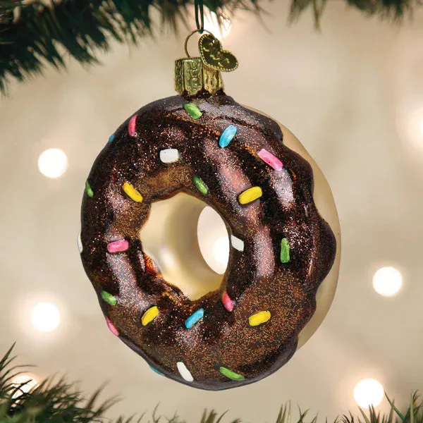 Chocolate Sprinkles Donut Ornament