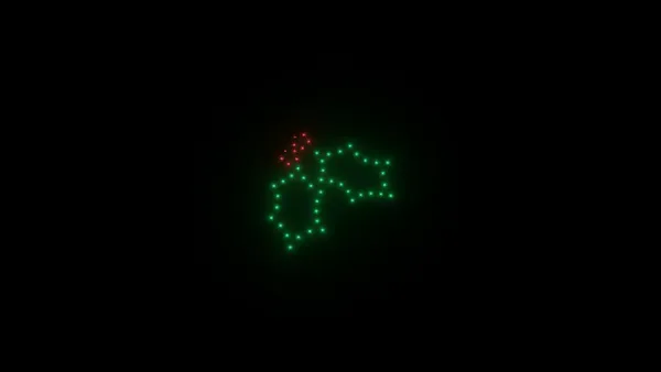 Christmas bubbles animation - 50 drones