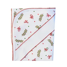 Christmas candy canes and bows Pima Cotton Baby blanket