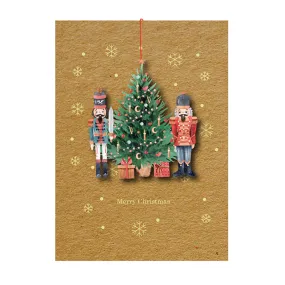 Christmas Card with Wooden Ornament