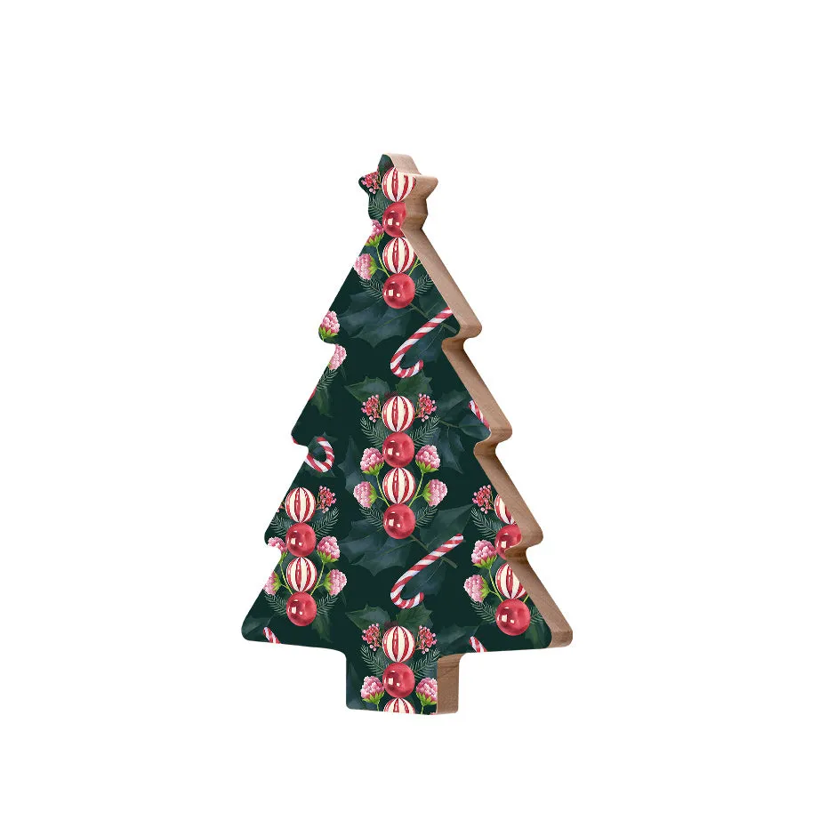 Christmas Decorations CANDY CANES- Wooden Xmas Tree And Fridge Magnet