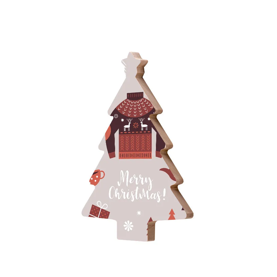 Christmas Decorations CHRISTMAS JUMPER- Wooden Xmas Tree And Fridge Magnet