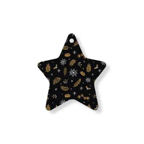 Christmas Decorations FA LA LALA LA- Wooden Xmas Star And Fridge Magnet