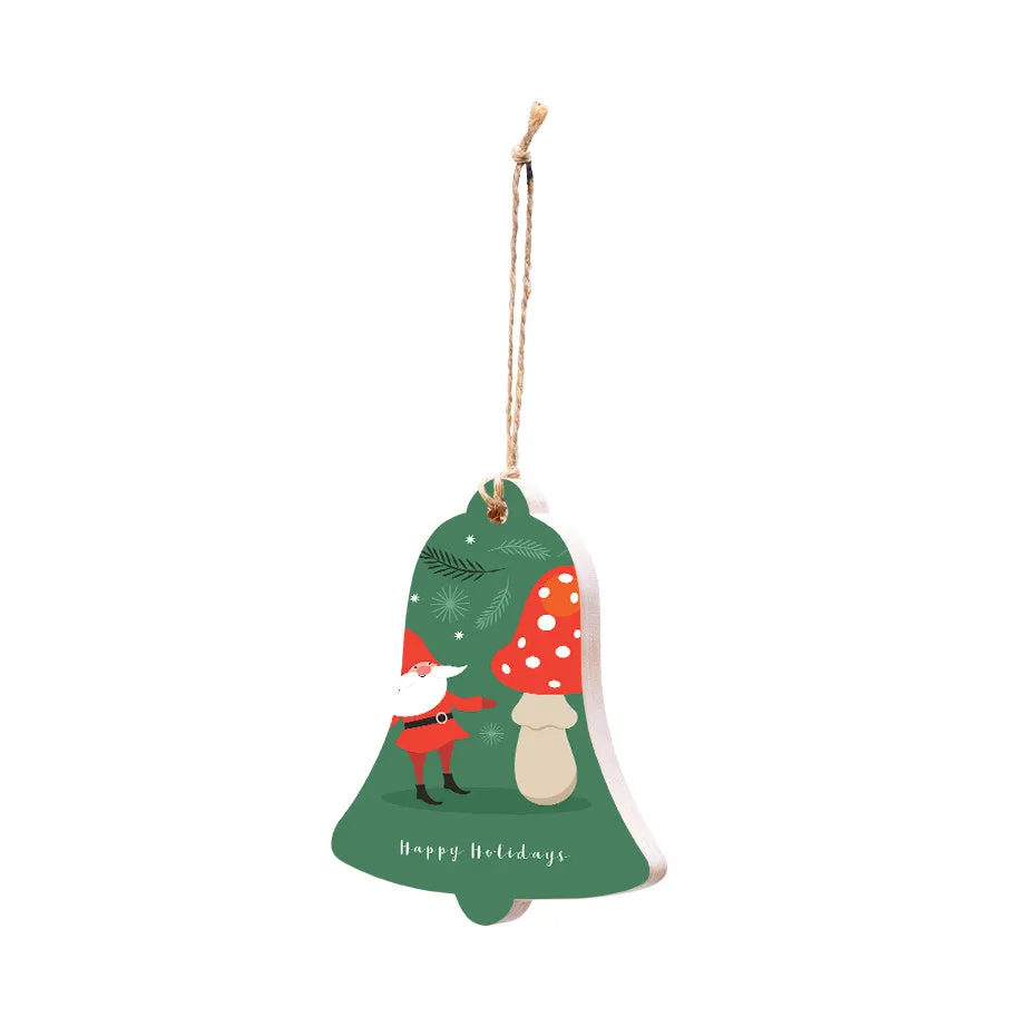 Christmas Decorations FOREST XMAS- Wooden Xmas Bell And Fridge Magnet