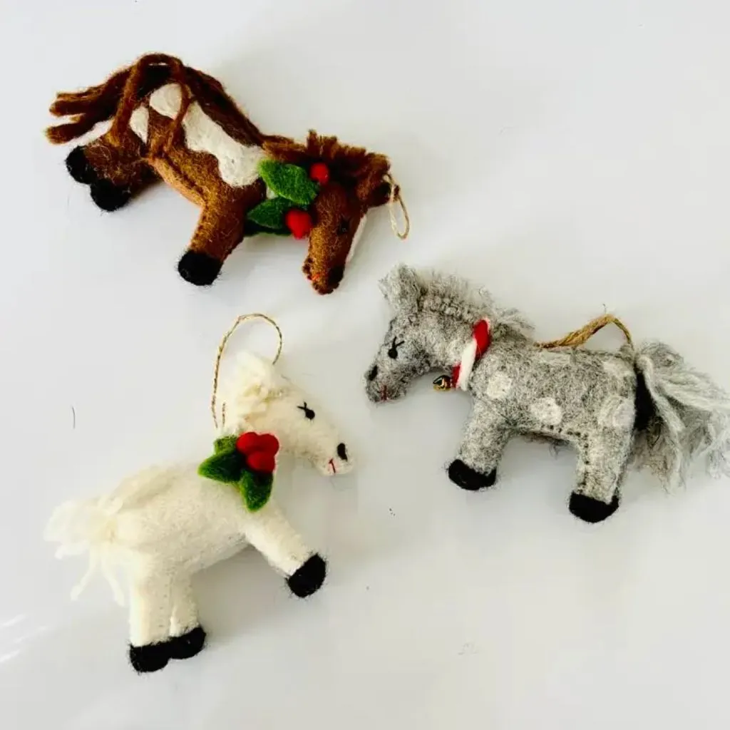 Christmas Felt Horse Decoration