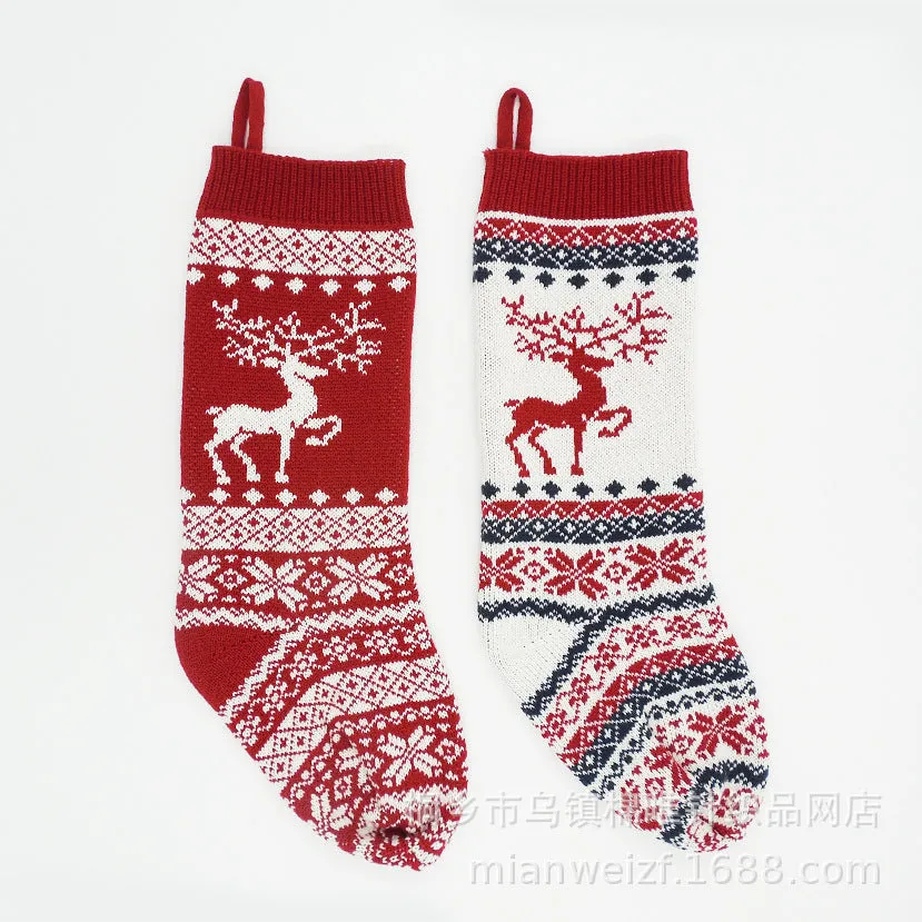 Christmas hanging bag decorative socks