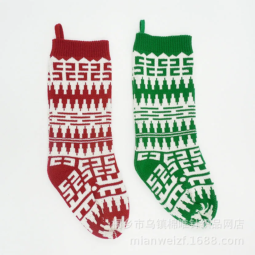 Christmas hanging bag decorative socks