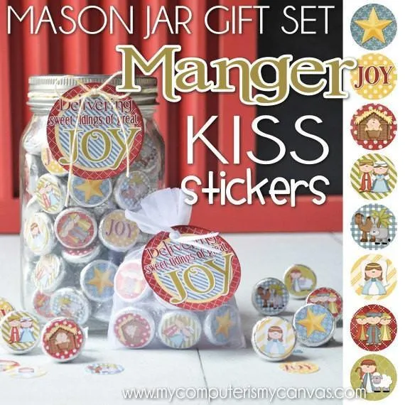 Christmas KISS PRINTABLES {Nativity/Manger}