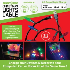 Christmas Light 3FT Lightning / USB-C Sync and Charge Cables - 6 Pieces Per Pack 25327