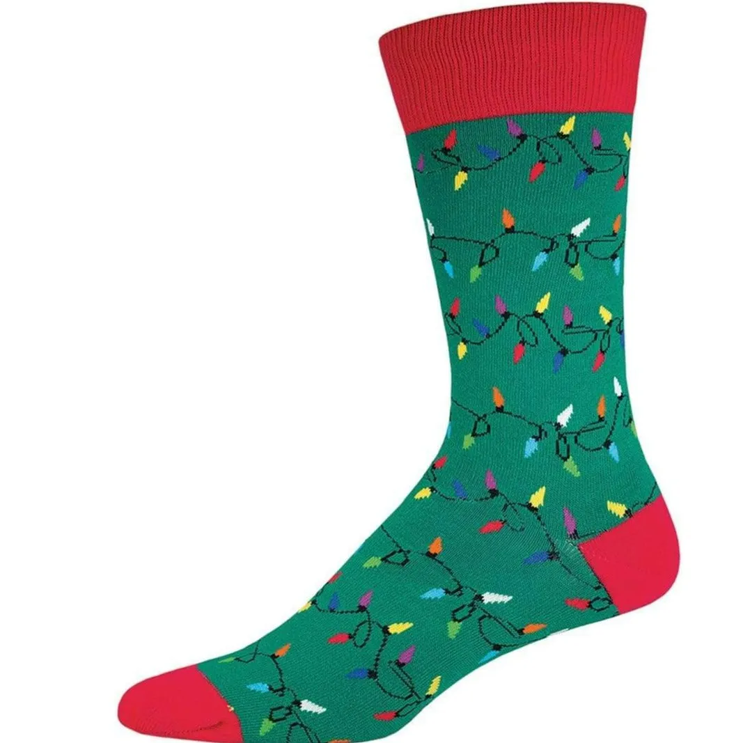 Christmas Lights Men’s Crew Sock