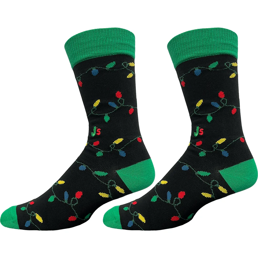 Christmas Lights Men's Crew Socks