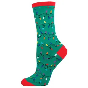 Christmas Lights Socks Women's Crew Sock