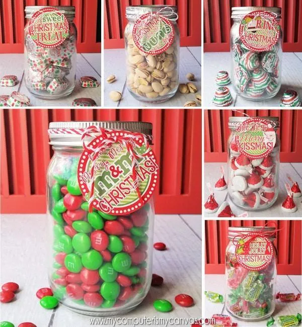 Christmas Mason Jar Gift Tags PRINTABLE