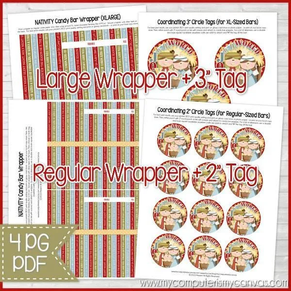 CHRISTMAS {Nativity} Candy Bar Wrapper PRINTABLE