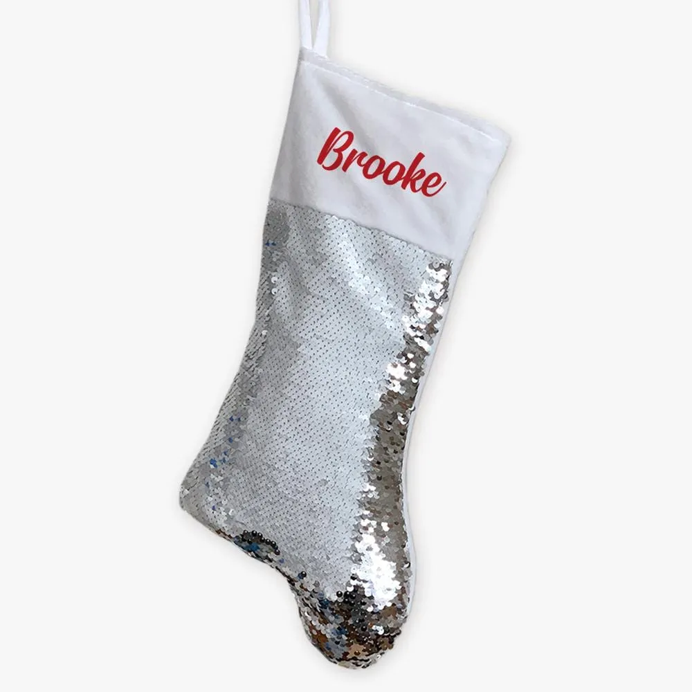 Christmas Personalized Sequin Stocking