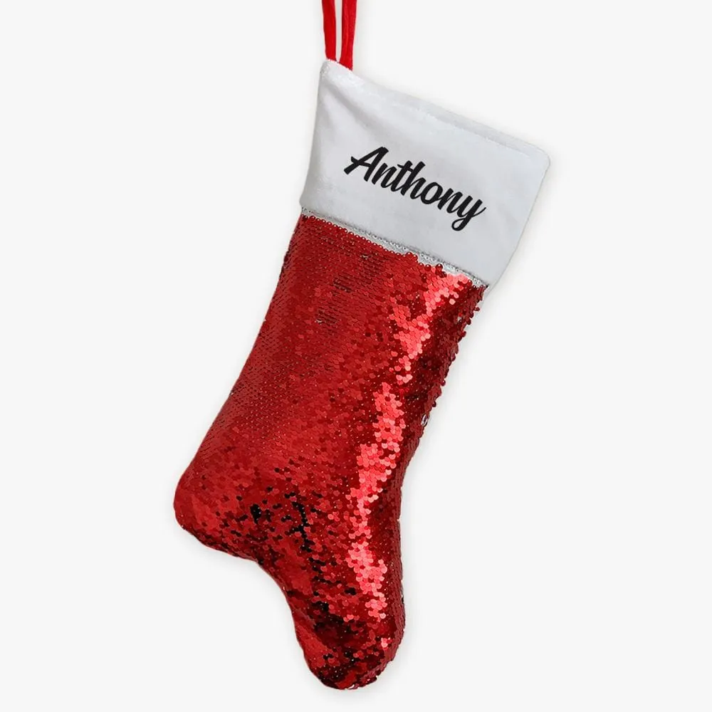 Christmas Personalized Sequin Stocking