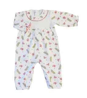 Christmas Pima Cotton Baby Girl Romper for monogramming