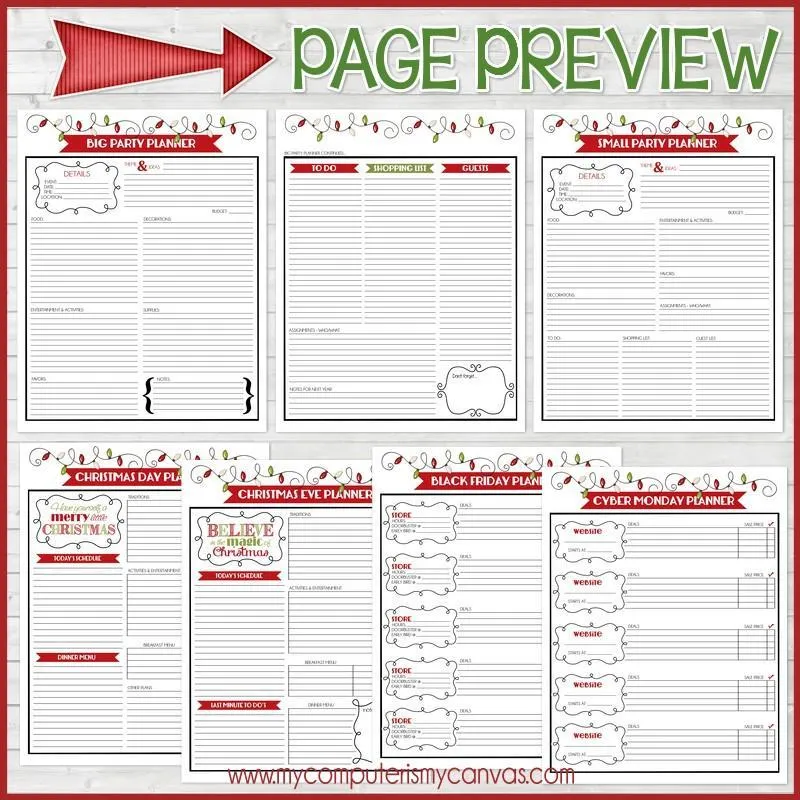 Christmas Planner Kit {FULL SIZE; UNDATED} PRINTABLE