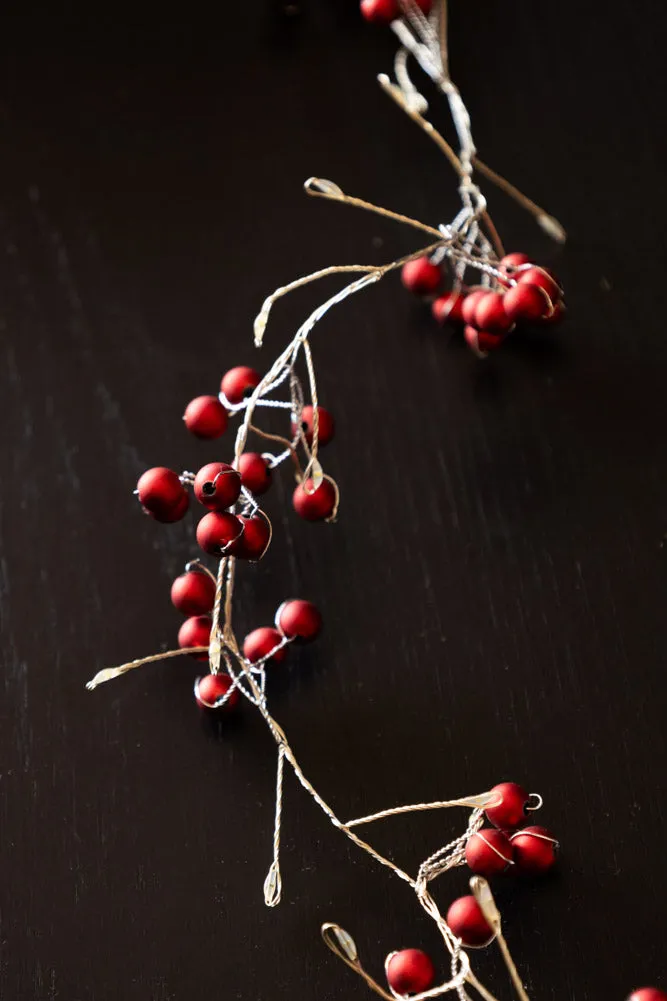 Christmas Red Berry Decorative Light Chain