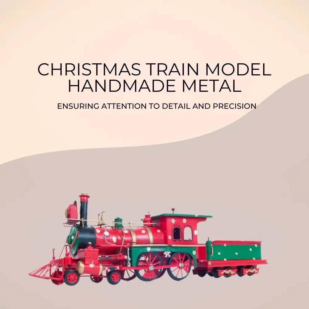 Christmas Train Model Handmade Metal