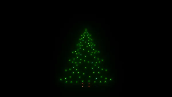 Christmas tree animation - 100 drones