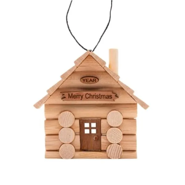 Christmas Tree Log Cabin Ornament - DIY Kit