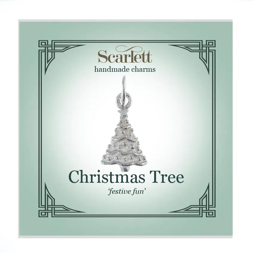 Christmas Tree Silver Charm