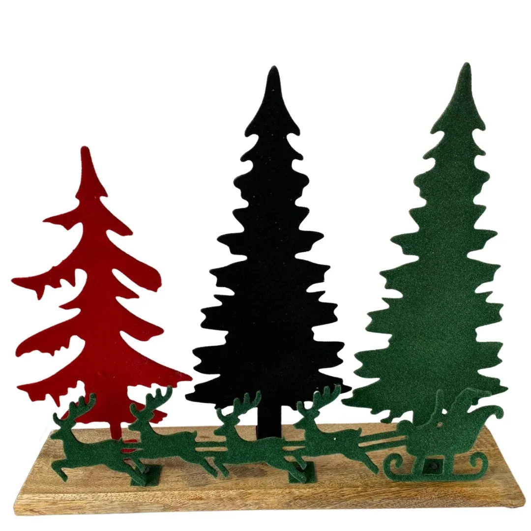 Christmas Tree Table Decor with Reindeer