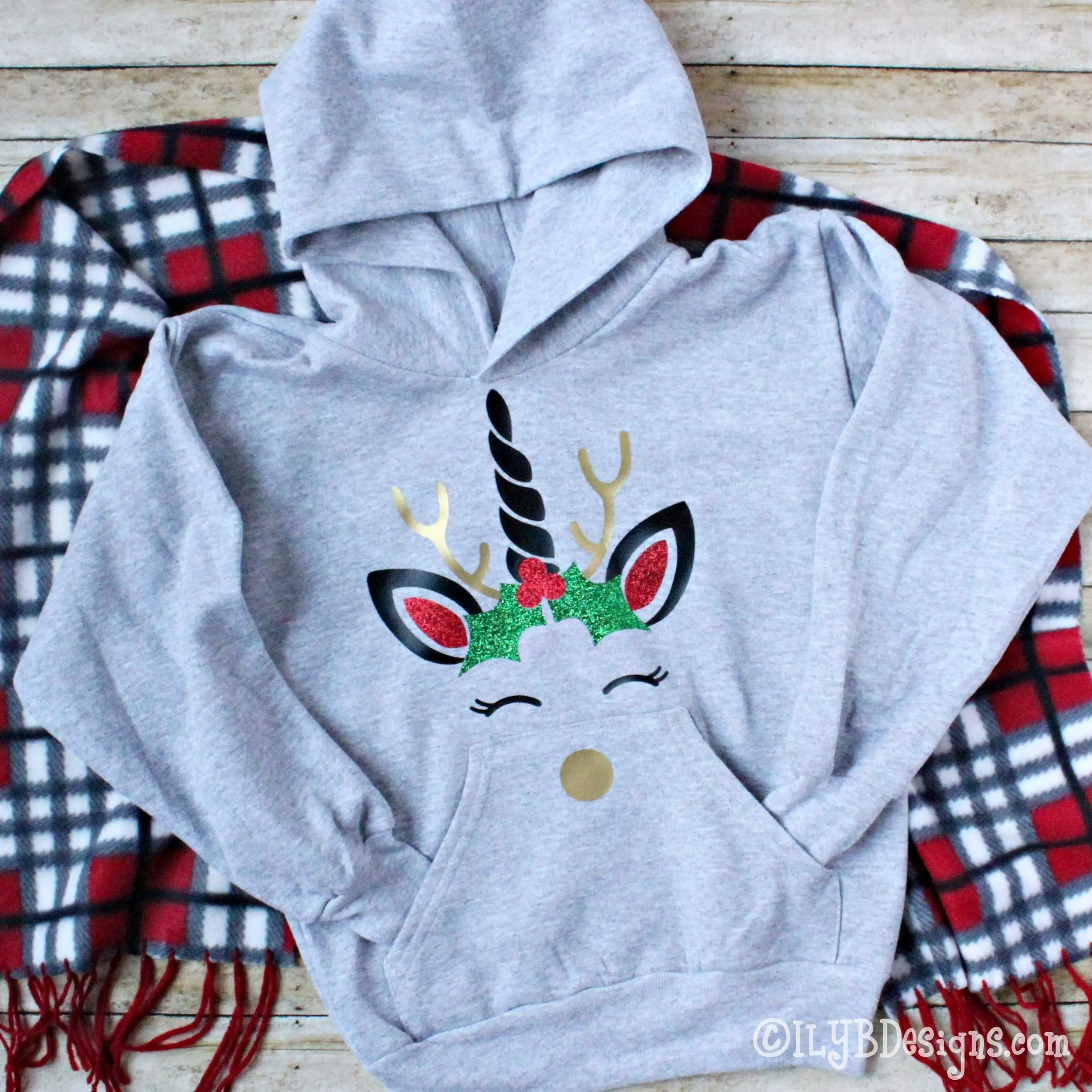 CHRISTMAS UNICORN Children's Hoodie Sweatshirt - CHRISTMAS UNICORN Kids Sweatshirt