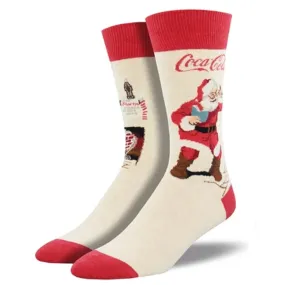 Classic Coke Santa Men’s Crew Sock