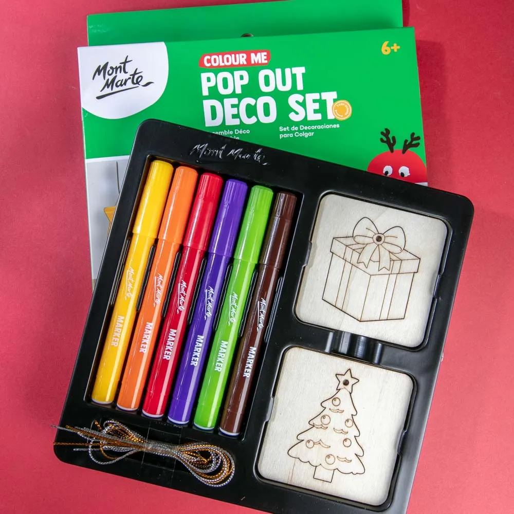 Colour Me Pop Out Deco Set 22pc - Christmas