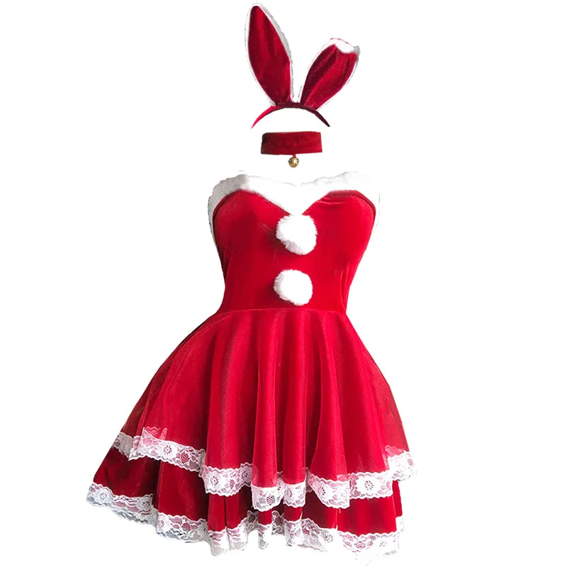 Cos BUNNY girl new year Christmas Dress BY9009