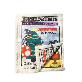 Crinkly Cloth Christmas Shapes Fabric Newspaper