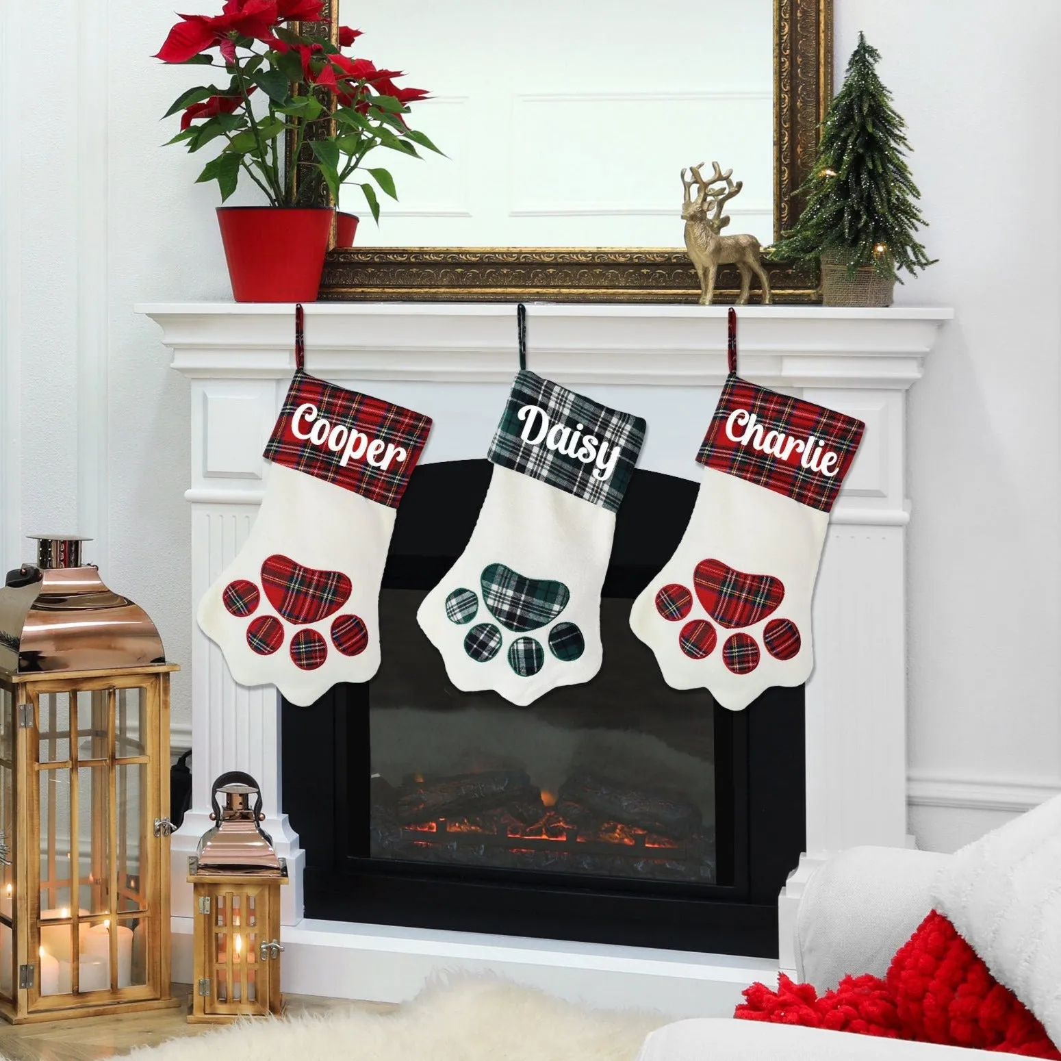 Custom Christmas Paw Stocking