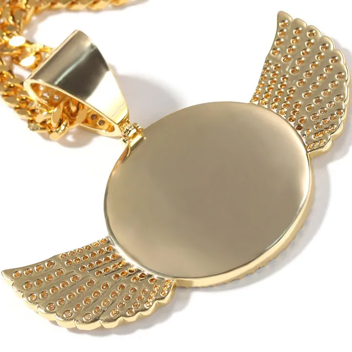 Custom Made Photo Wings Medallions Necklace- Best Christmas Gifts For Girlfriend